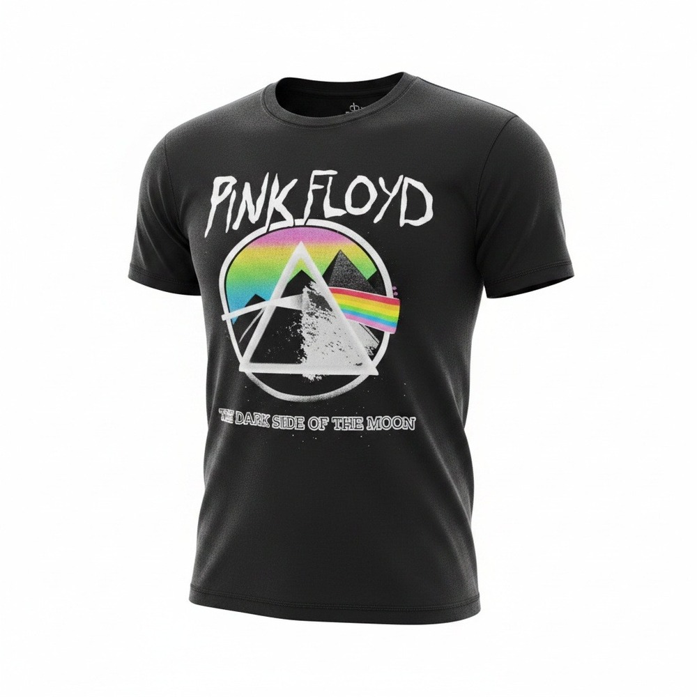 Pink Floyd Dark Side of the Moon Mens XL Black Prism Graphic Rock Band T-Shirt